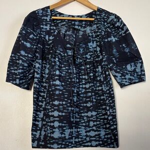 Donna Karan Women's Blue and Black Blouse